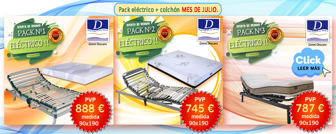Packs eléctricos mes de Julio